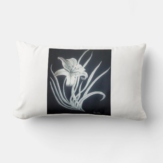 ユリの金めっき ランバークッション (正面)