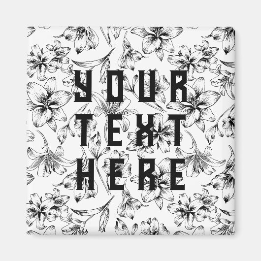 ユリの黒い花 マグネット (正面)