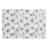 ユリの黒い花 枕カバー (裏面-左)