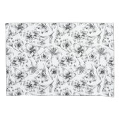 ユリの黒い花 枕カバー (正面左)