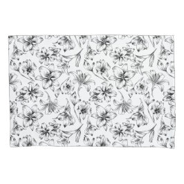 ユリの黒い花 枕カバー