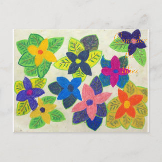 ユリを思いなさい 聖書アート ヨハネ 13:34-35 ポストカード