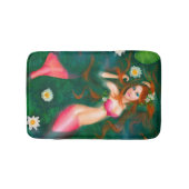 ユリを持つファンタジーの人魚。 水中バス・マット バスマット (正面)