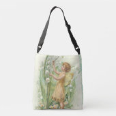 ユリを持つヴィンテージの妖精 クロスボディバッグ (裏面)