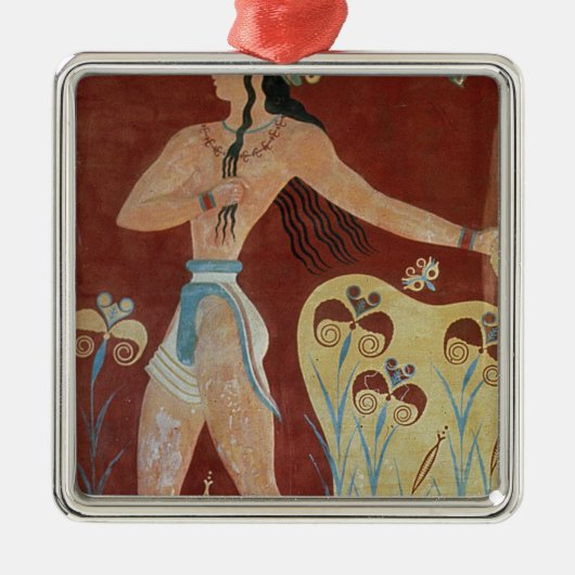 ユリを持つ王司祭か王子 メタルオーナメント (正面)