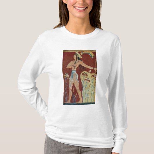 ユリを持つ王司祭か王子 Tシャツ (正面)