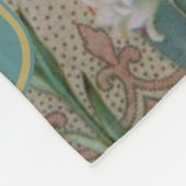 ユリを持つ賛美された新しい母メリー フリースブランケット (角)