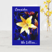 ユリを考慮して下さい カード (黄色い花)