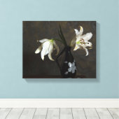 ユリを花瓶に包んだキャンバスプリント キャンバスプリント (インサイチュ (ウッドフロア))