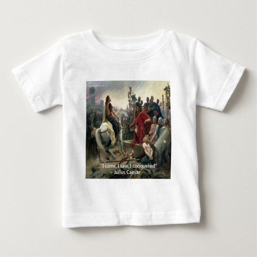 ユリウス・カエサル 我が来たり我が見たり我が征服したり ベビーTシャツ (正面)