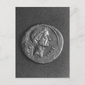 ユリウス・シーザーのポートレートを持つコイン ポストカード (正面)