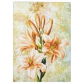 ユリエレガントの花あなたの名前を追加 クリップボード (裏面)