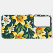 ユリカラフル花柄 SAMSUNG GALAXYケース (左側面)