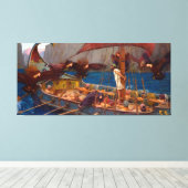 ユリシーズとサイレン（1891年） キャンバスプリント (インサイチュ (ウッドフロア))