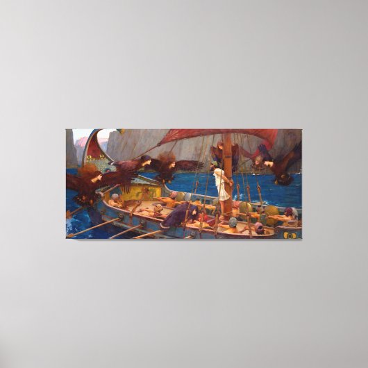 ユリシーズとサイレン（1891年） キャンバスプリント (正面)