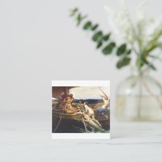 ユリシーズとサイレン – Herbert James Draper 1909 スクエア名刺 (スタンド正面)