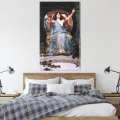 ユリシーズ1891にカップを提供するウォーターハウスサーチェ キャンバスプリント (インサイチュ (寝室))