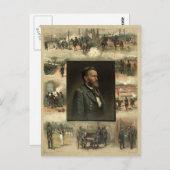 ユリシーズ・S・グラント， 1885 ポストカード (正面/裏面)