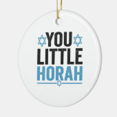 ユリトルホラハヌカーおもしろいユダヤことわざギフト セラミックオーナメント (左)