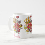 ユリパーソナライズされたー コーヒーマグカップ (正面左)