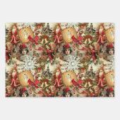 ユリビクトリアンタイド財宝コラージュ ラッピングペーパーシート (正面)