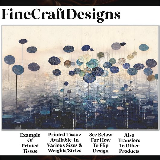 ユリミニマル池S2デコページの抽象芸術 薄葉紙