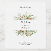 ユリモダンボフローラ結婚ズ ワインラベル (シングルラベル)