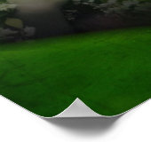 ユリーオブザバレースウィートホワイトベルフラワーブーケ ポスター (角)