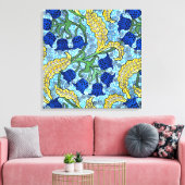 ユリーオブザバレーフラワーズアールヌーボー キャンバスプリント (インサイチュ (リビング))