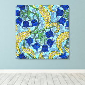 ユリーオブザバレーフラワーズアールヌーボー キャンバスプリント (インサイチュ (ウッドフロア))