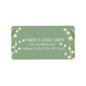 ユリーオブザバレーブーケ結婚ス ラベル (正面)