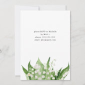 ユリーオブザバレーホワイトフローラベビーシャワー 招待状 (裏面)