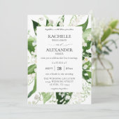 ユリーオブザバレーホワイトフローラ結婚2 招待状 (スタンド正面)