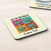 ユリーオブザバレーメイカラフル誕生月花 コースター (左側)