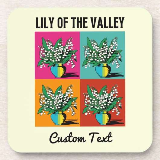 ユリーオブザバレーメイカラフル誕生月花 コースター (正面)