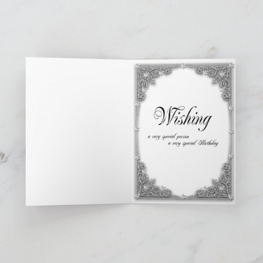 ユリ付き孫娘18用誕生日カード カード (内部)