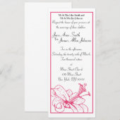 ユリ及びランタンの結婚式のコレクション、招待状4x9 招待状 (正面/裏面)