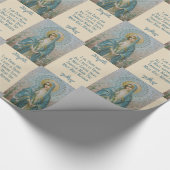 ユリ及び祈りの言葉を持つ新しい母メリー ラッピングペーパー (角)