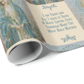 ユリ及び祈りの言葉を持つ新しい母メリー ラッピングペーパー (ロールコーナー)