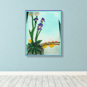 ユリ対称配置 キャンバスプリント (インサイチュ (ウッドフロア))