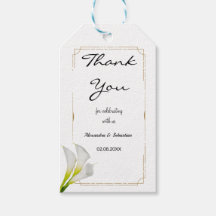 ユリ来結婚式の引き出物ラベル