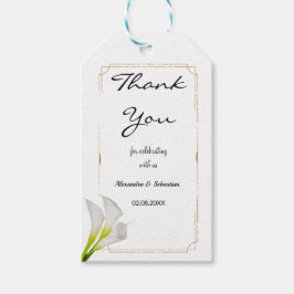 ユリ来結婚式の引き出物ラベル ギフトタグ