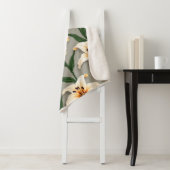 ユリ模様のシェルパ毛布 シェルパブランケット (インサイチュ)