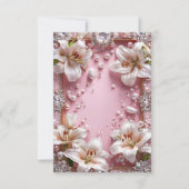 ユリ結婚の枠 招待状 (正面)