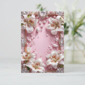 ユリ結婚の枠 招待状 (スタンド正面)