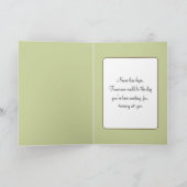 ユリ考えー・オブ・ザ・バレーとライラック カード (内部)