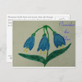 ユリ聖なる書物、 経典アートローマン8時28分を考えてみよう ポストカード (正面/裏面)