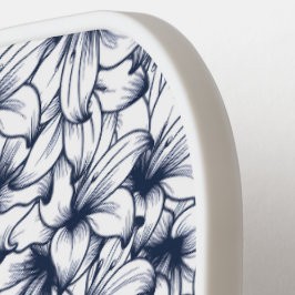 ユリ花インクスケッチパターン ピックルボールラケット