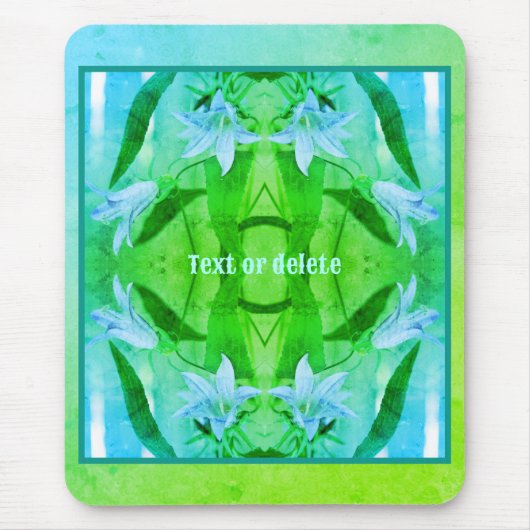 ユリ花抽象芸術色パーソナライズされた マウスパッド (正面)