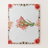 ユリ花植物芸術 ジグソーパズル (縦)